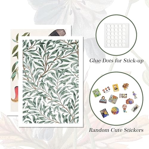 Miniatura 7 de ARPEOTCY 9 piezas de arte ecléctico de pared de 11 x 14 pulgadas, decoración de habitación, arte floral botánico de mariposa, arte de exposición