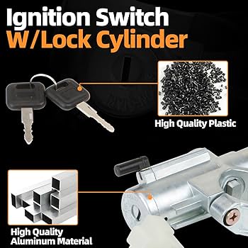 MILIPARTS Ignition Switch w/Lock Cylinder Compatible with