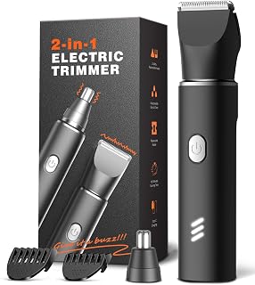 REYOLL Body Hair Trimmer for Men: Waterproof Manscape Electric Razor for Groin, Nose, Ear, Beard - USB-C Rechargeable, Travel Lock