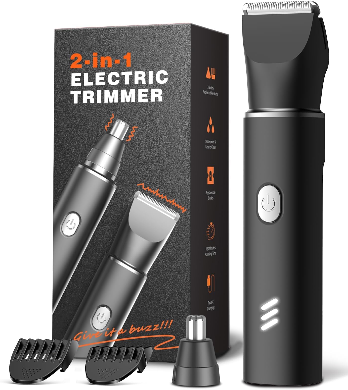 Body Hair Trimmer for Men: Manscape Electric Razor, Versatile Hair Beard Trimmer for Groin Nose/Ear Hair, Waterproof & USB-C Rechargeable,Travel Lock, Mens Gifts