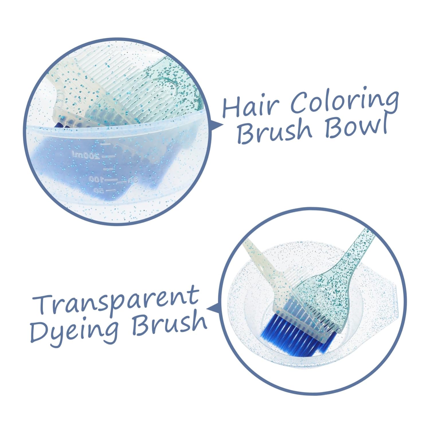1set Hair Coloring Brush and Mixing Bowl Kit for Dyeing Tinting and Highlighting Professional and Flexible Bristles for Salon and Diy Use