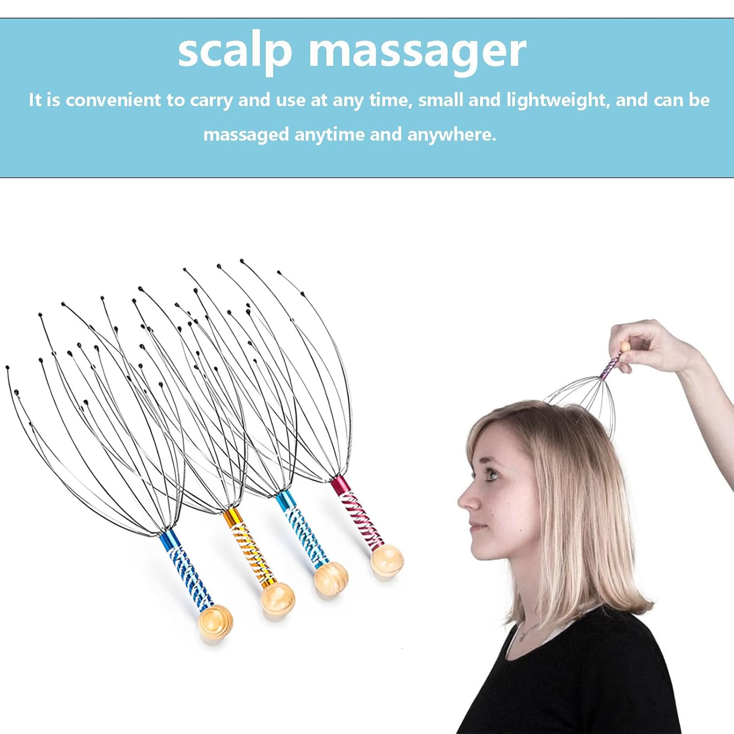 Head Massage for Scalp 2 PC, Scalp Massage Head Scrater, Hair Massage for Pain Relief, Hand Handy Hands Easy Head Massage for Scalp 2 PC, Scalp Massage Head Scrater, Hair Massage for Pain Relief, Hand Handy Hands Easy