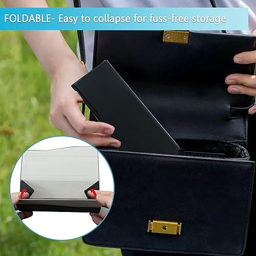 Miniatura 6 de LifeArt Paquete de 2 fundas plegables para gafas, fácil de llevar, cuero mate y cierre magnético para lectura, escuela, oficina