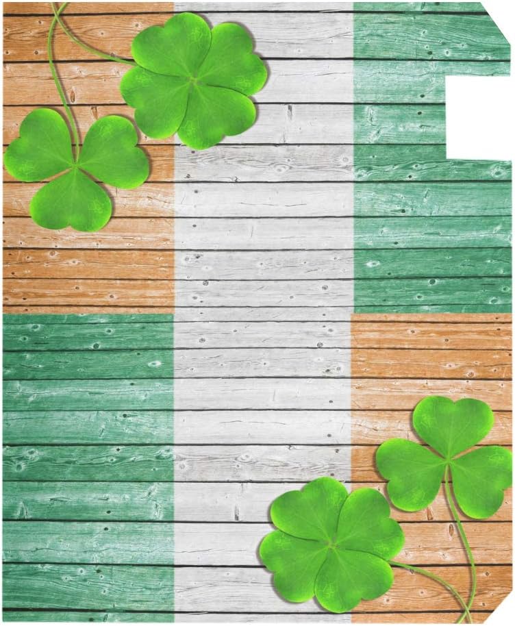 WOOR Green Clover Leaves Shamrocks Irish Flag Saint Patricks Day Magnetic Magnetic Mailbox Cover Standard Size for Garden Yard Outdoor Decorations-18 x 20.8"