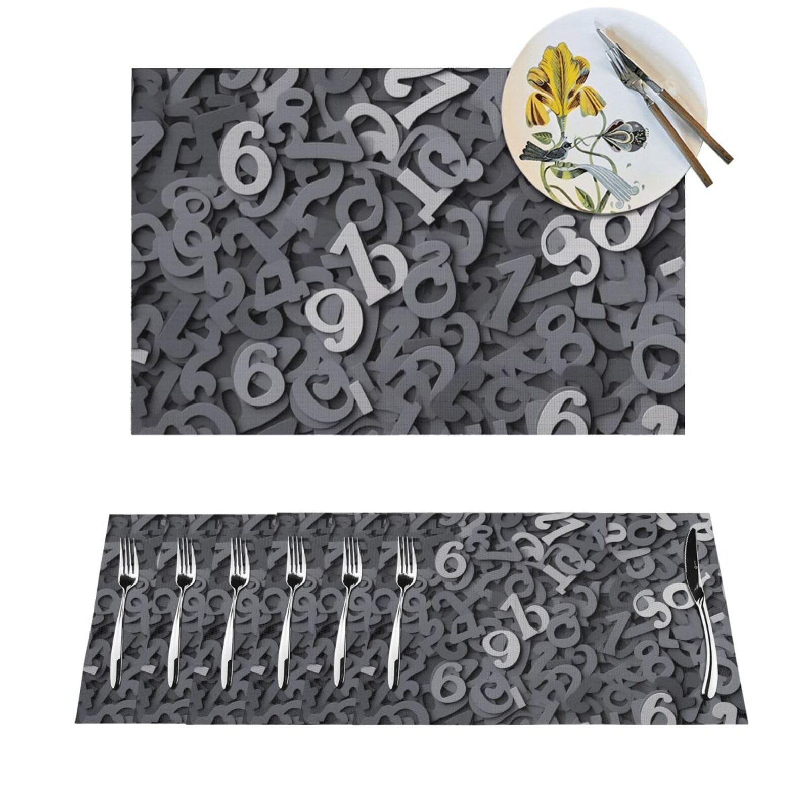 Sets de table antidérapants lavables gris pour protéger votre table