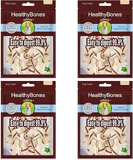 UrbanX HealthyBones Beef Rawhide Free Healthy Mini Chews for Saint Bernard and Other Large Working Dogs Great Foods for Training Rewards, 28 Count