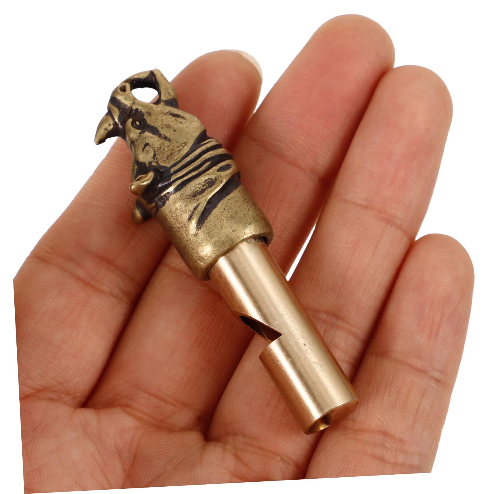 Abaodam Camping Tool Whistle Pendant Delicate Brass Whistle Keychain for Teachers and Families