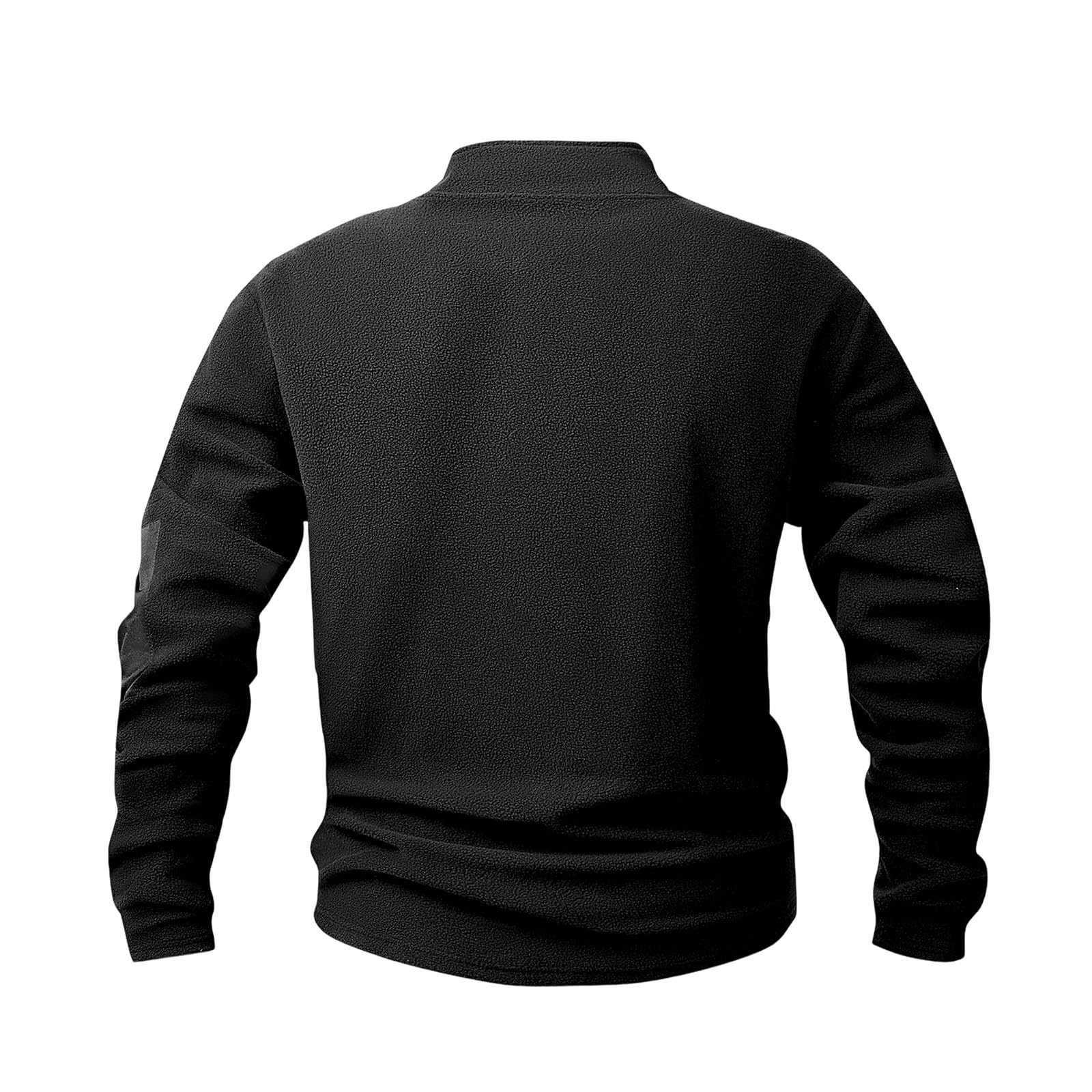 Felpa Pile Uomo Invernale Giacca Sherpa Mezza Zip Morbida Calda