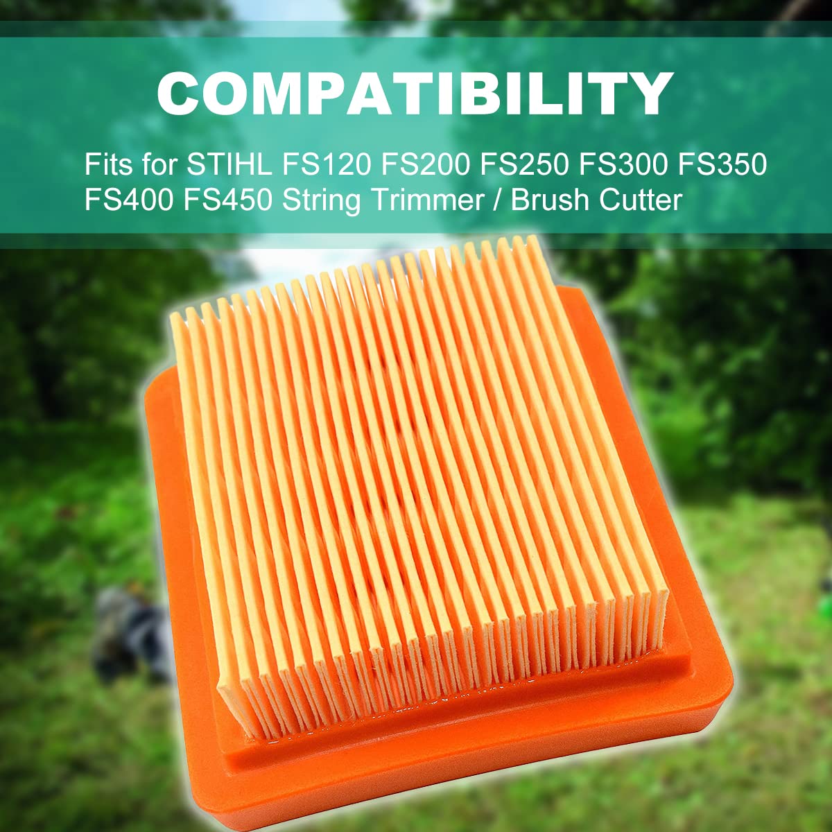 ZAMDOE Zestaw filtra powietrza do STIHL FS120 FS200 FS250 FS300 FS350 FS400 FS450 kosiarka spalinowa z filtrem zapłonowym podkładem Blub uszczelnieniem przewodu paliwowego