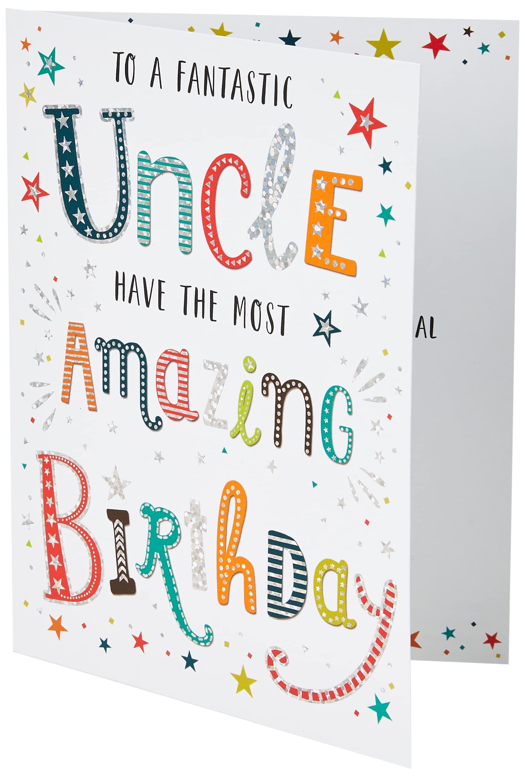 Piccadilly Greetings Modern Birthday Card Uncle - 8 x 6 inches - Regal Publishing,green|grey|beige|red