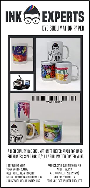 Ink Experts Style Mug Size Sublimation Paper 120gsm (300 Sheets)