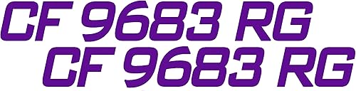 Miniatura 6 de Juego de 2 calcomanías personalizadas para identificación de casco de registro de barco o PWC