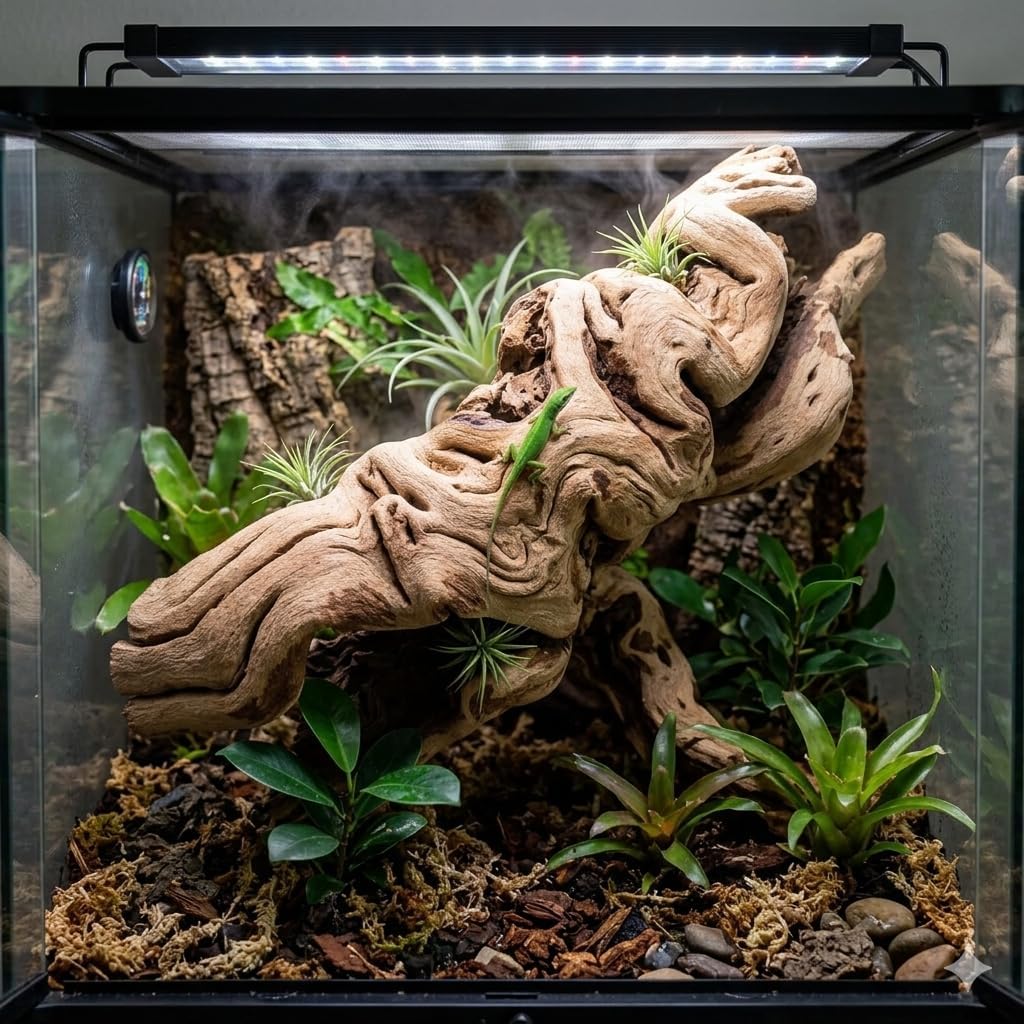 Koyal Wholesale 18" Hollow Grapevine Wood Branches for Decor, Untreated Natural Dried Grapewood Branches, Large Rustic Wood for Centerpieces, Terrariums, Reptile Habitats, Crafts