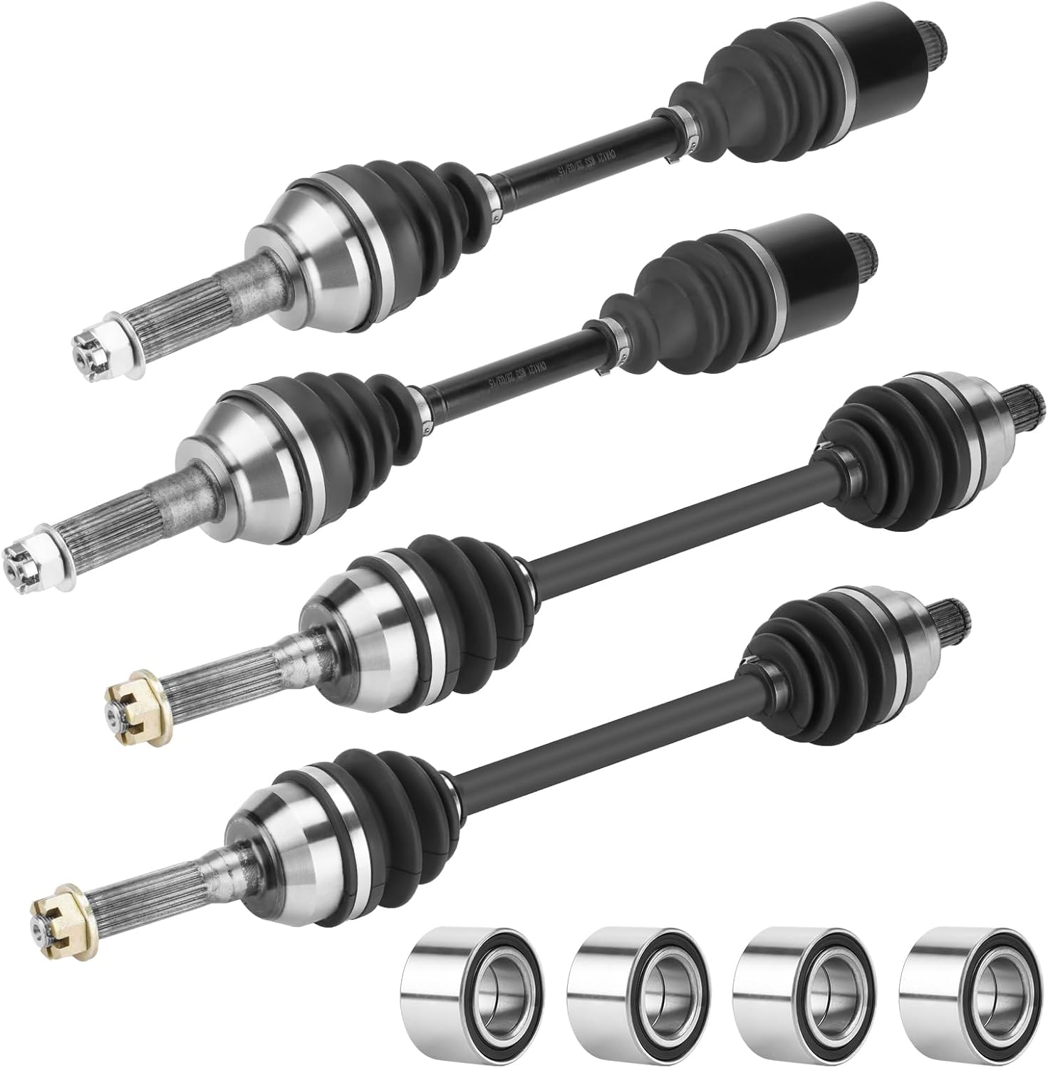Front Rear CV Axle with Bearing for Polaris Sportsman 570 Touring Trail X2 SP 2015 2016 2017 2018 2019 2020 2021 2022 1332931, 1332936, 1333275 ATV Axles & Bearings - Full Set