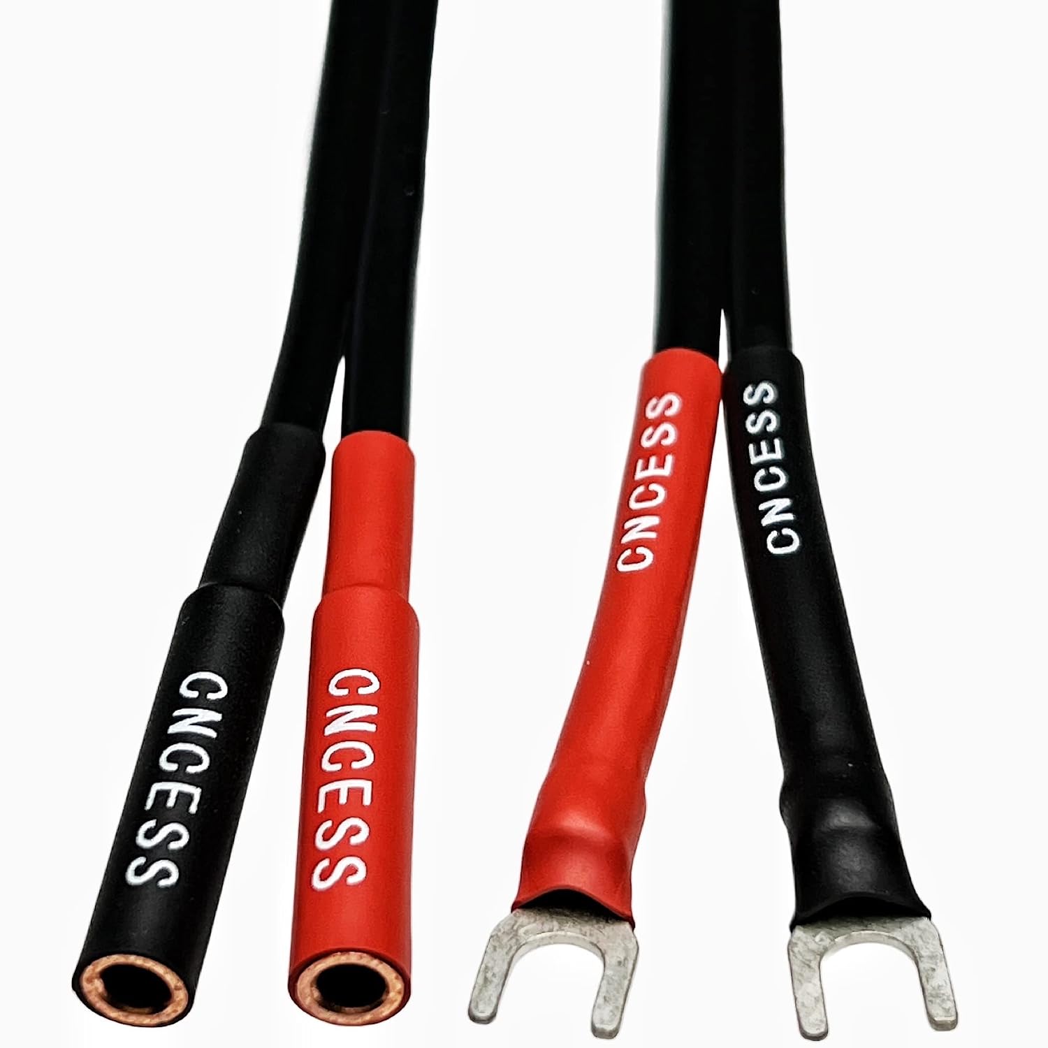 CNCESS CESS-083 Female Banana Jack to Spade Plug for Speaker Cable (Small Spade)
