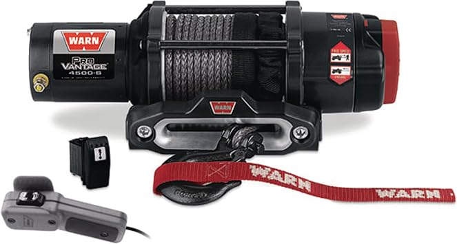 WARN AXON 45-S Powersport Winch - 4,500 lb Pulling Capacity, Synthetic Rope | Advanced Sealed Motor, IP68 Waterproof, All-Metal Gear Train, for ATV/UTV Recovery, Trail Riding & Utility Work
