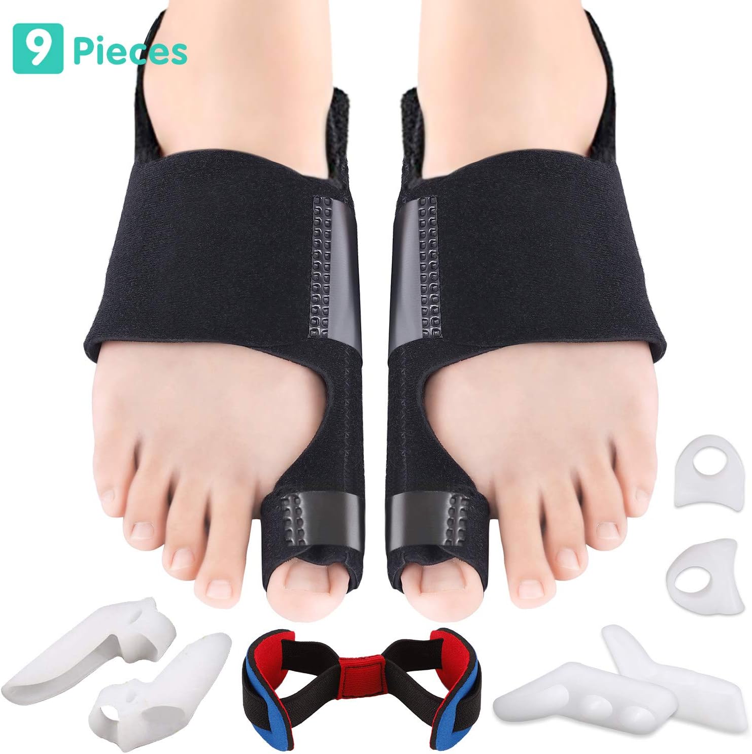 Bunion Corrector & Bunion Relief Kit, Bunion Splint Toe Separator Toe Spacer Straightener Brace for Bunion, Overlapping Toes,Hammer Toes, Hallux Valgus Pain Relief for Men & Women by MANGZ