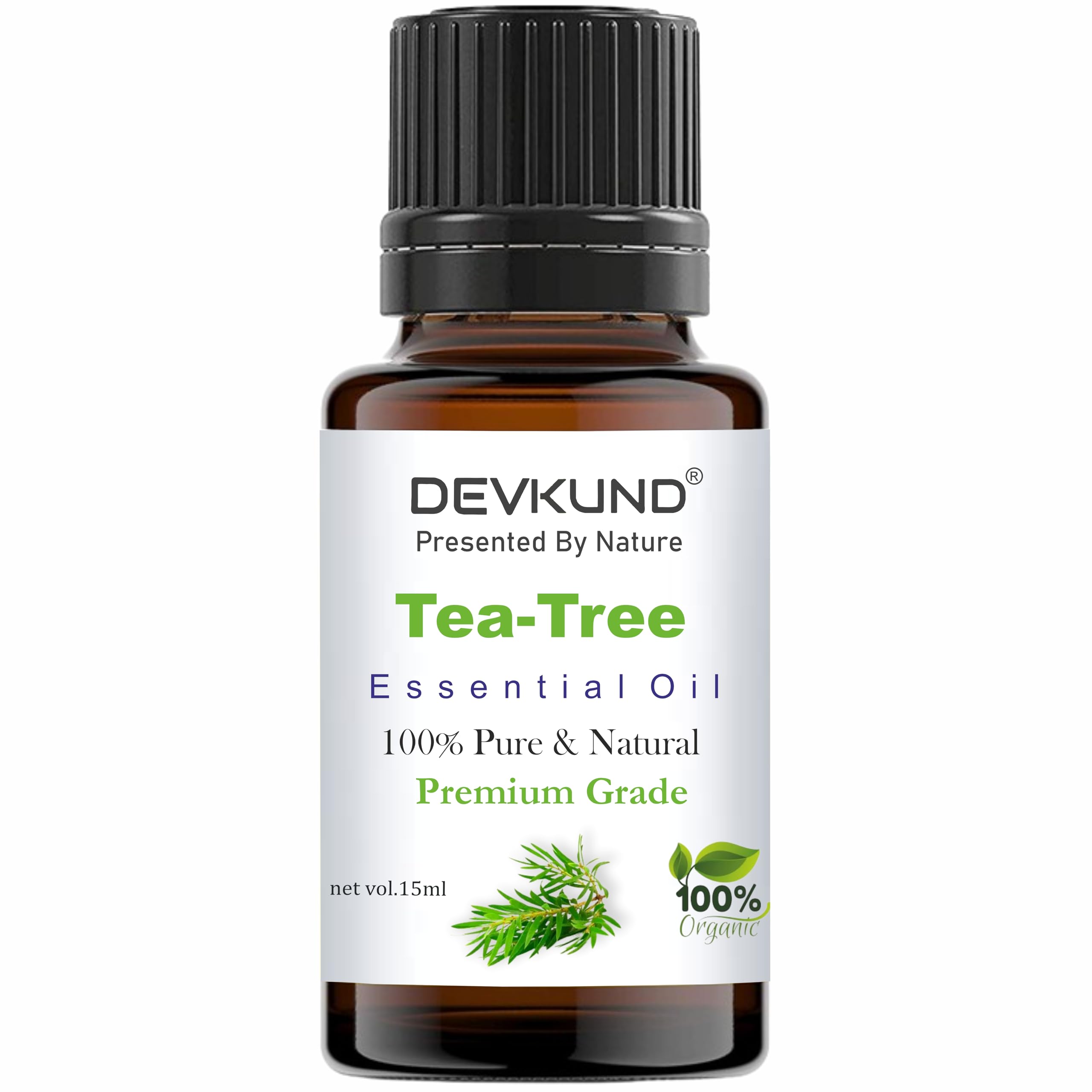 Best Tea Tree Essential Oils for Skin, Hair, Face, Acne Care, 100% Pure, Natural and Undiluted Therapeutic Grade Essential Oil (Tea Tree 15ML)-image-3