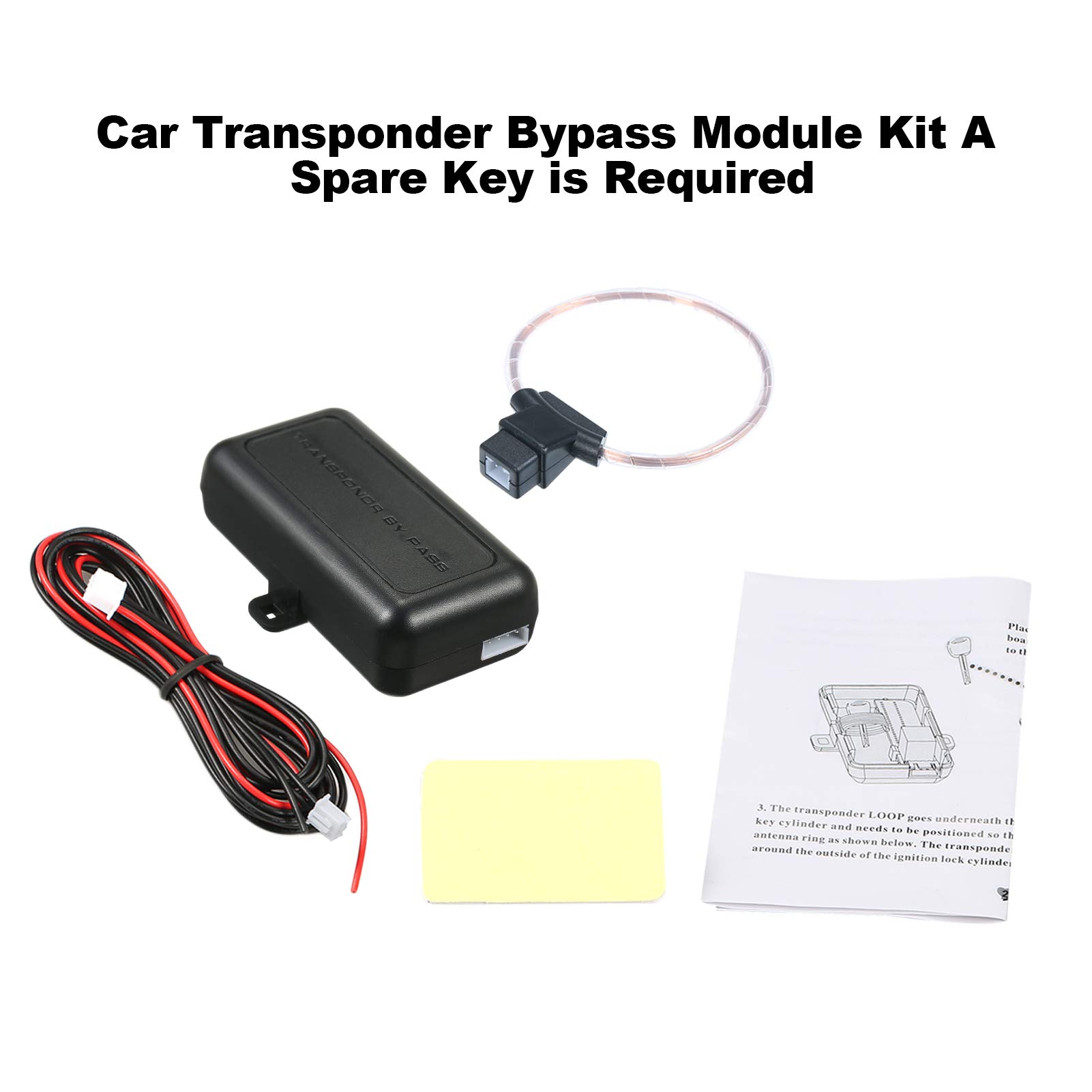 EVGATSAUTO Transponder Bypass Module Kit Car Immobilizer A Spare Key Supports Remote Starter, Car Alarm, Engine Start