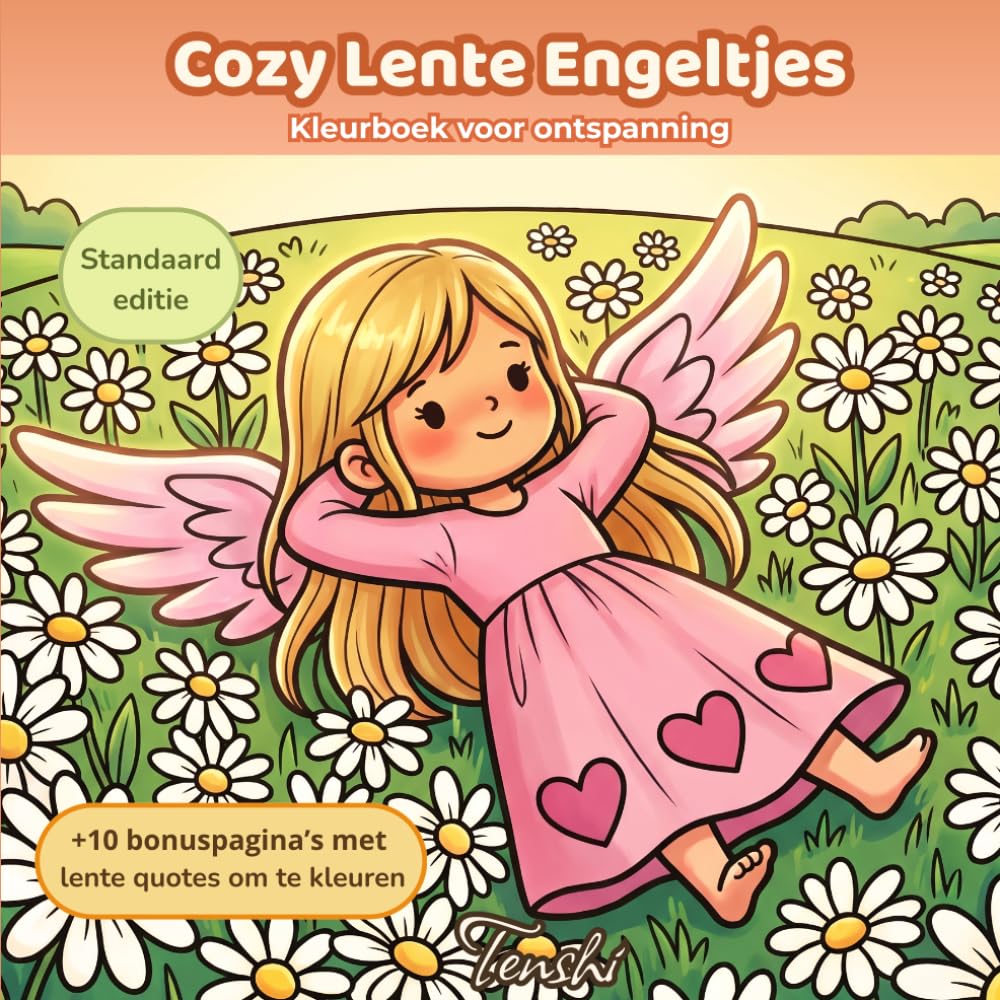 Cozy Lente Engeltjes: Kleurboek voor Ontspanning: 50 schattige engel illustraties voor rust, mindfulness en creativiteit (Cozy Engeltjes Kleurboek Serie)