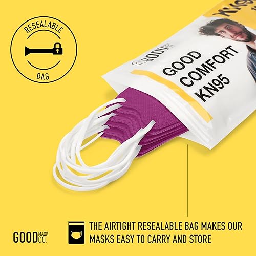 Miniatura 6 de Good Mask Co. Good Comfort KN95 Face Mask, Disposable KN95 Face Mask, Folding, Comfortable Face Masks, Bulk Face Masks