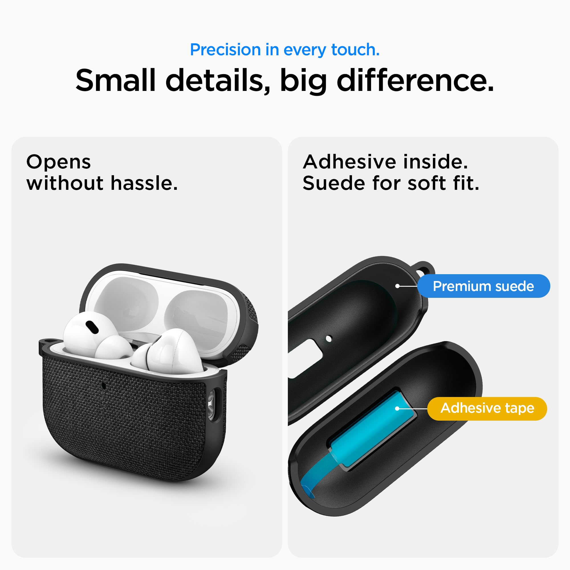 Spigen Urban Fit Coque Compatible avec AirPods Pro 3ème Génération (2025) - Noir