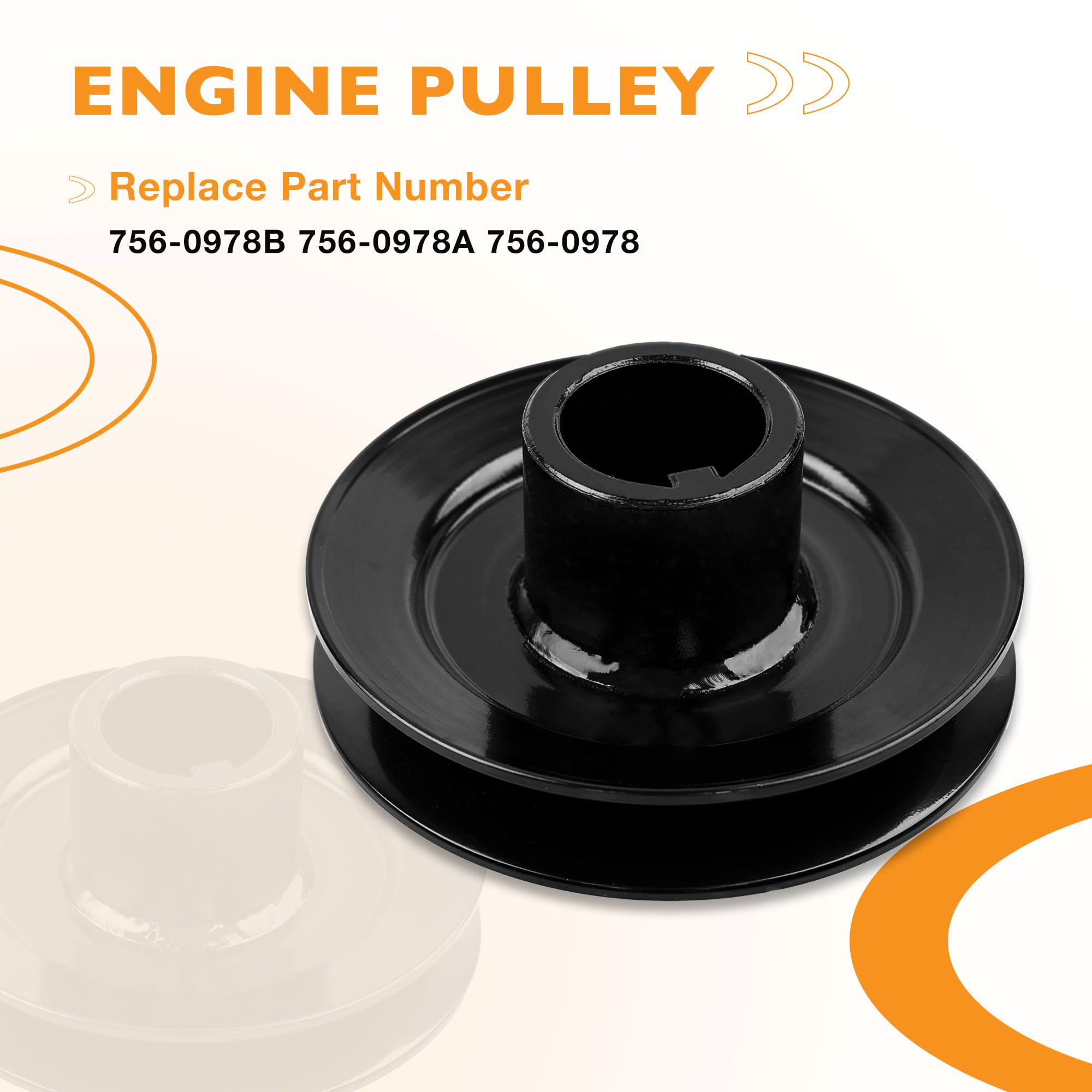 Polea de motor 756-0978 compatible con Cub Cadet MTD Engine RZT SLTX LGTX GT LT LGT SLT LTX 1046 1045 1042 1515 1529