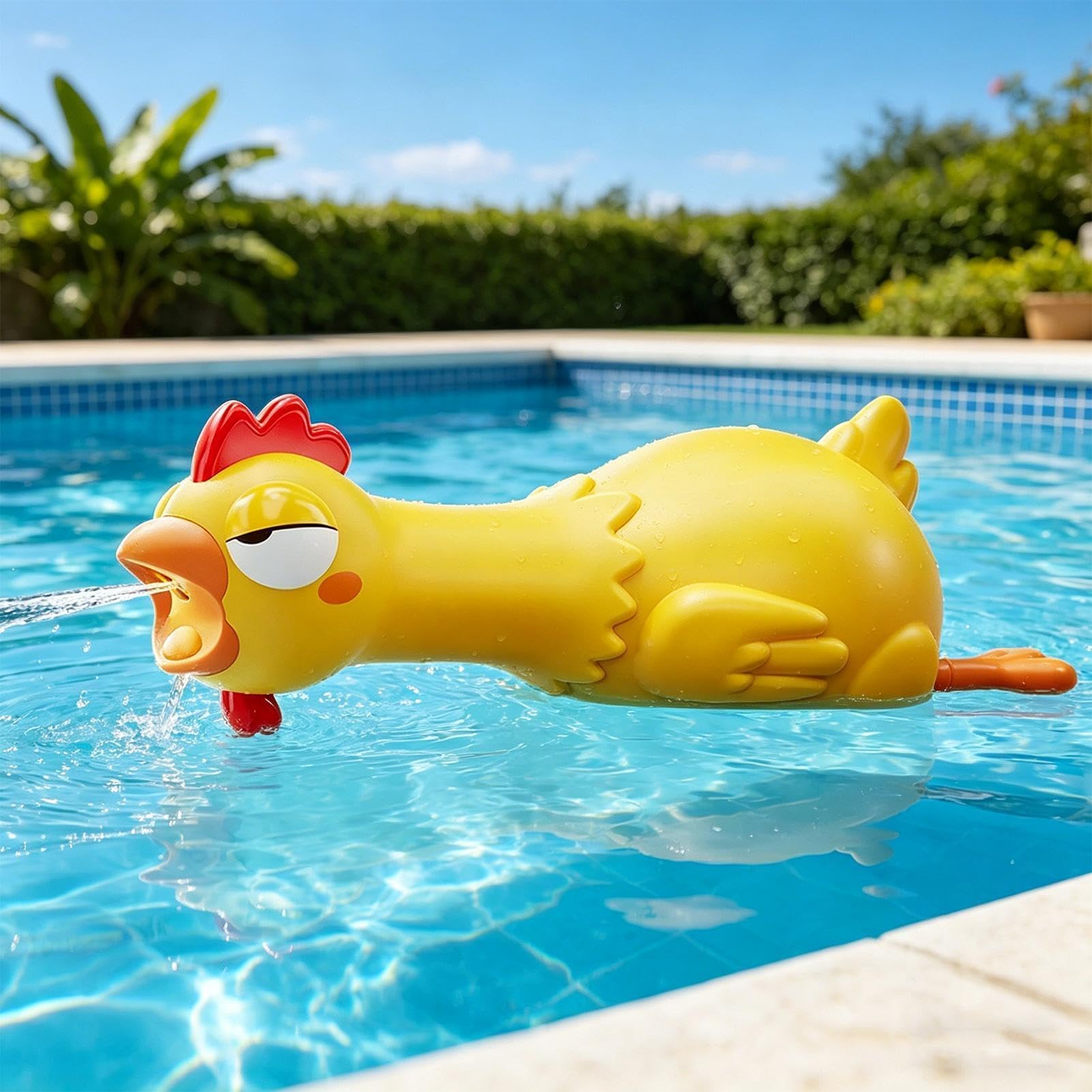 Pistola ad acqua per bambini Gallina Divertente Grande Capacità Lunga | Spruzzatore d'Acqua da All'Aperto Per Bambini Oltre 6 Anni Piscina Spiaggia Cortile