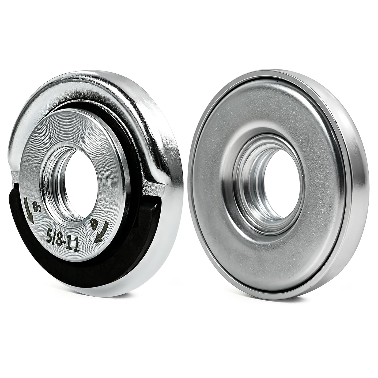 5/8-11 Nuts for Angle Grinder 1pack Self Locking Flange Nuts, No Wrench Required, Compatible With 4.5" and 5" Grinders, Metal Lock Grinder Knurled Arbor Nut (black)
