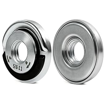 5/8-11 Self Locking Flange Nuts for 4.5" 5" Angle Grinder | Self locking metal arbor nuts, no wrench needed, anti-slip fit for standard angle grinders