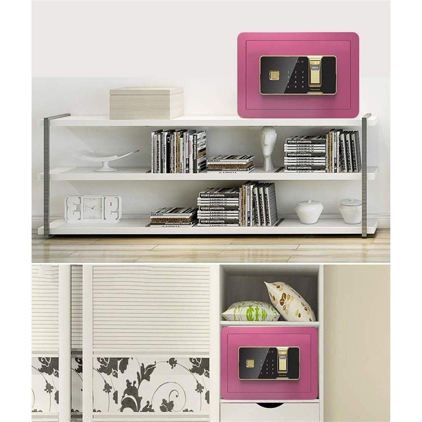 Cassaforte in acciaio, sicura e ignifuga, impermeabile, cassaforte digitale di sicurezza grande con display a LED, struttura in acciaio solido con serratura a catenaccio design per casa hotel pistola