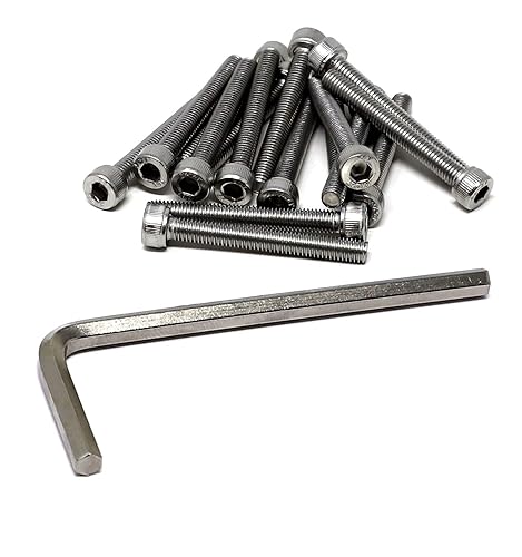 Miniatura 106 de iexcell 25 piezas M4 x 60/65/70/75/3.150 in paso de rosca 0.028 in acero inoxidable 304 cabeza hexagonal Tornillos Tornillos surtido Kit