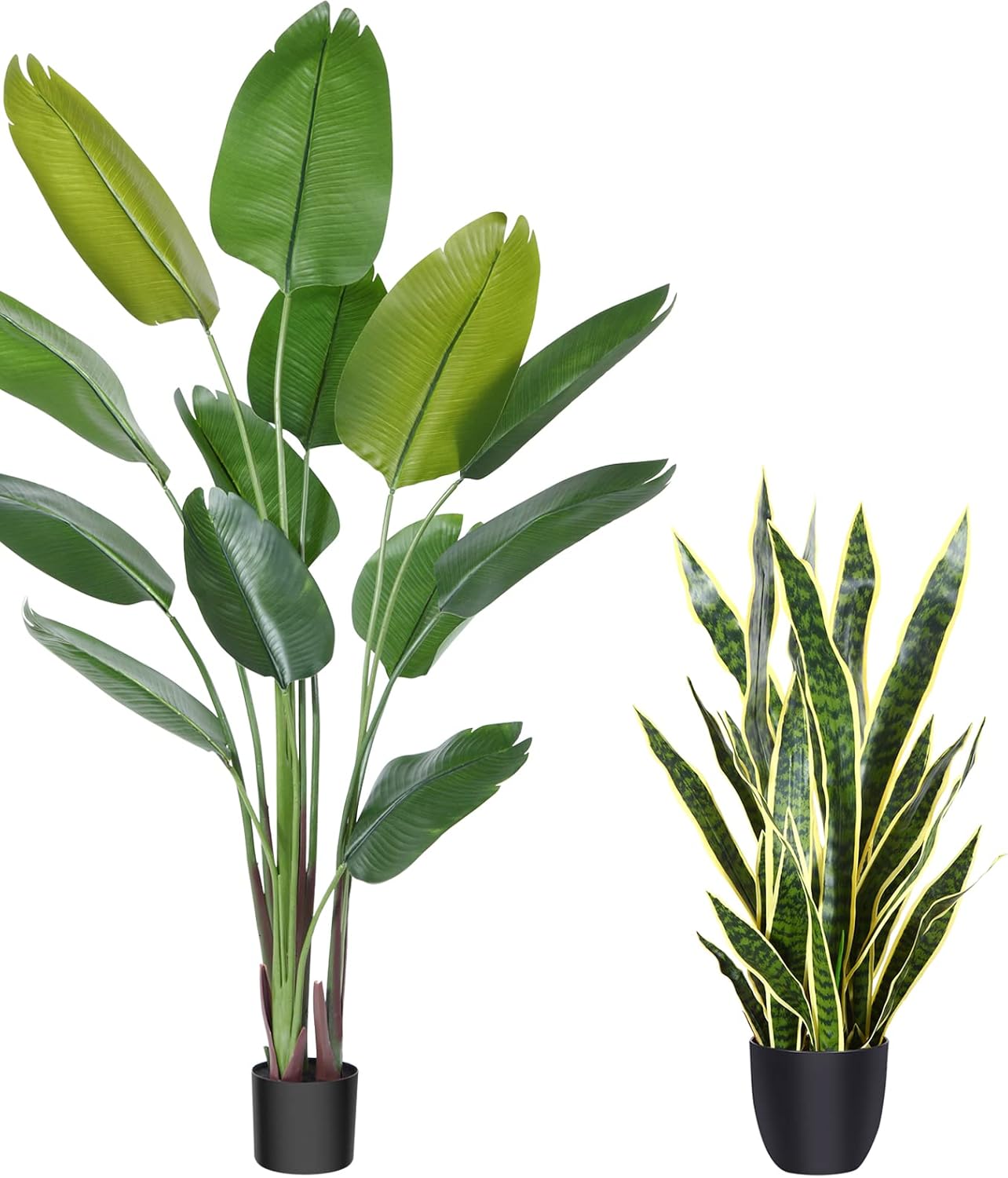 CROSOFMI 6 Feet Artificial Bird of Paradise Plant with 35