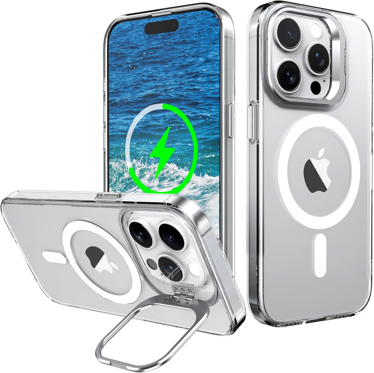 Amazon.co.jp: 【純正MagSafe対応・スタンド機能 】iPhone 15pro 用