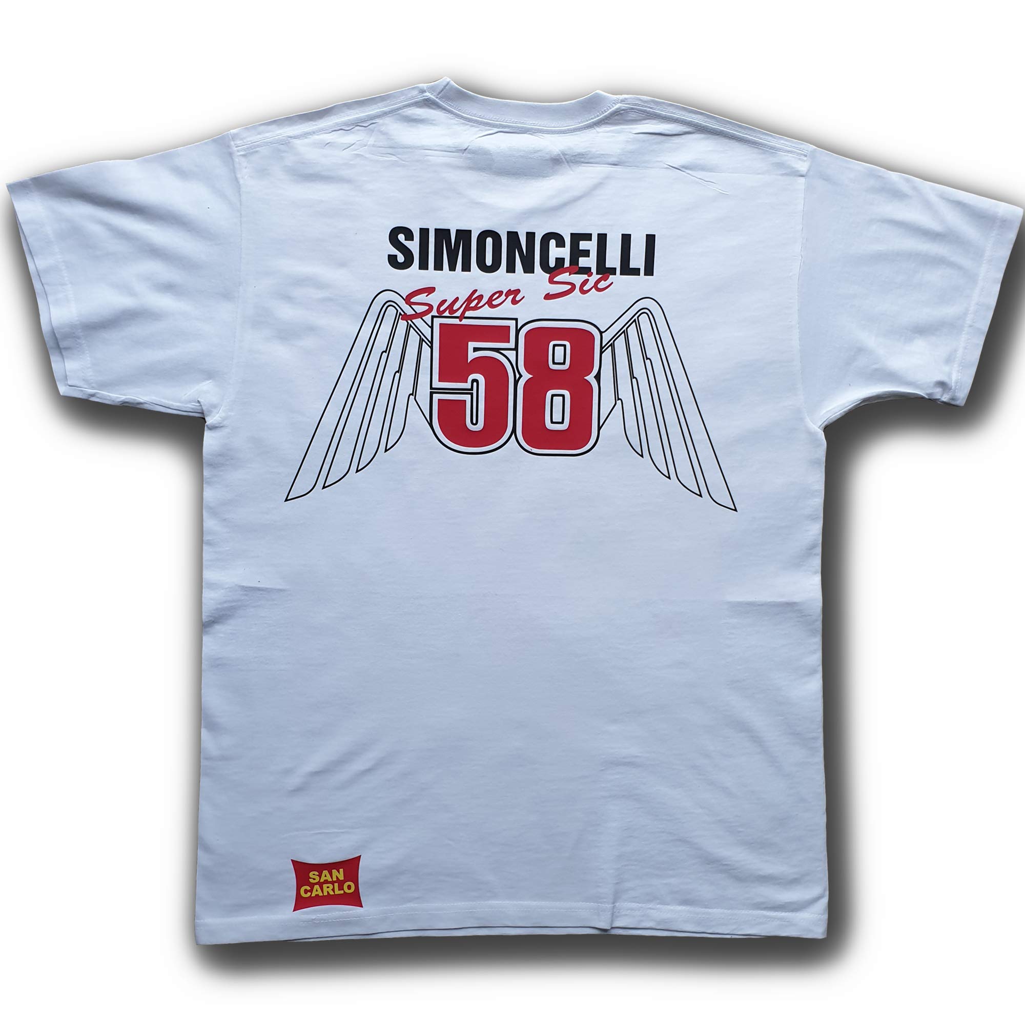 ! Marco Simoncelli 58 "Wings Tshirt White (Small)