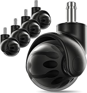 Lifelong Office Chair Wheels Rubber Replacement- 2 Inch Heavy Duty Rolling Chairs Casters for