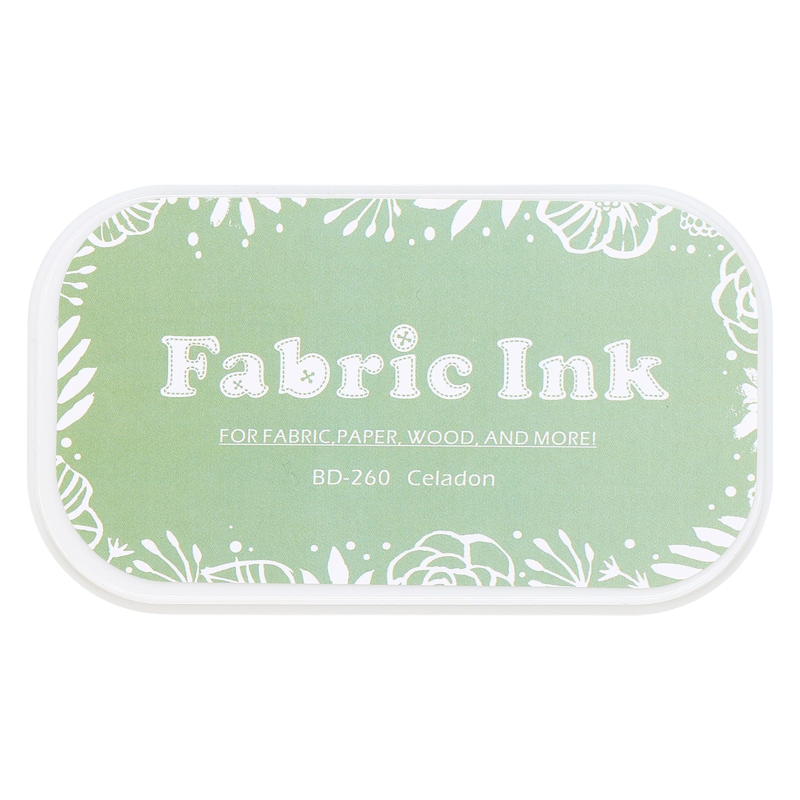 sourcing map Ink Pads for Stamps, 3.7x2.2 Inch Fabric Ink Pad for Cloth, Wood, Paper, Fingerprint, DIY Card Making, Lake Green