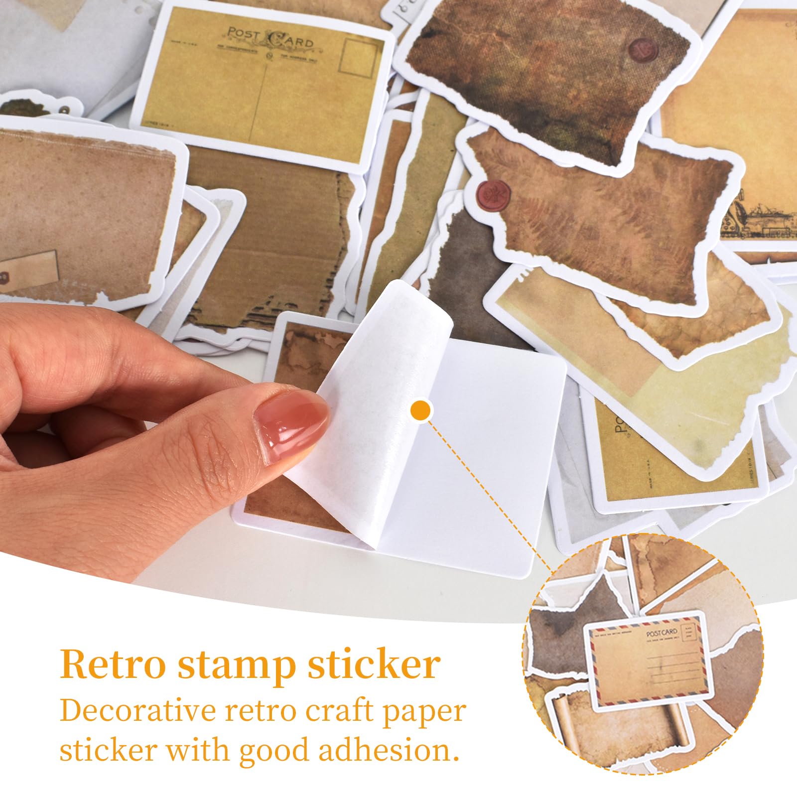 100 Autocollants Scrapbooking Automne BSITSSS - Feuilles D'érable, Renards, Motifs Vintage Pour Décoration DIY - 3