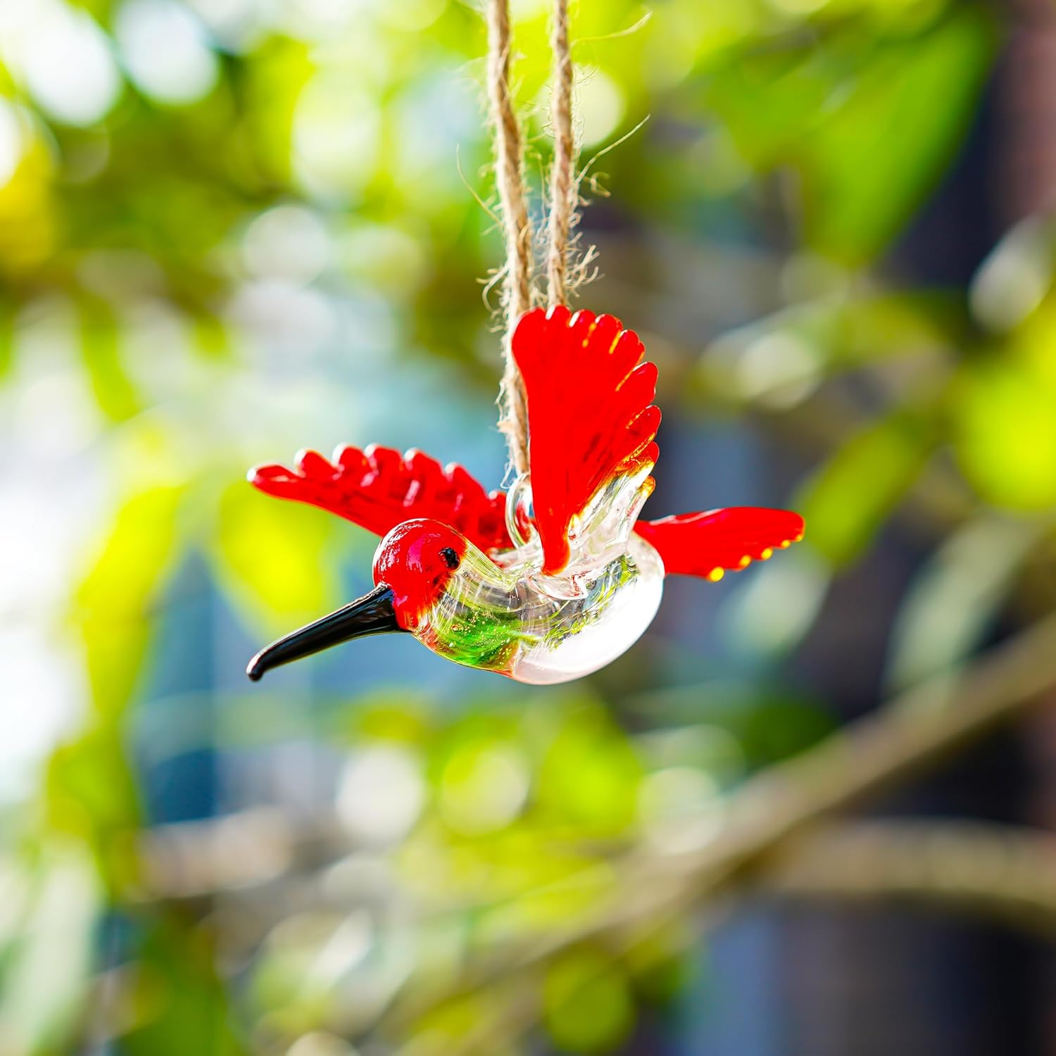 Handmade Hummingbird Ornament Xmas Decorative Hanging Ornament Glass Humming Bird Ornament for Home Party Christmas Tree Decorations - Image 8