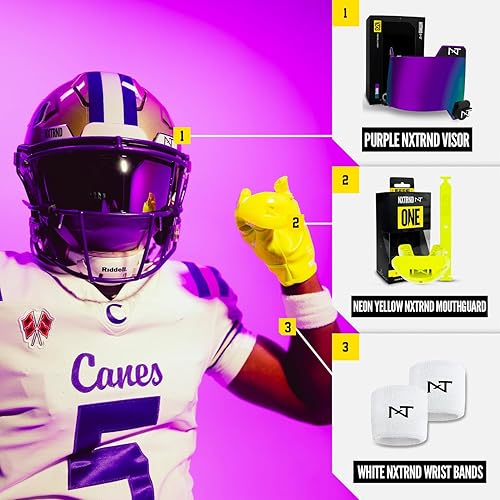 Miniatura 24 de Nxtrnd One - Protector bucal de fútbol, correa incluida, se adapta a adultos y jóvenes (azul claro)