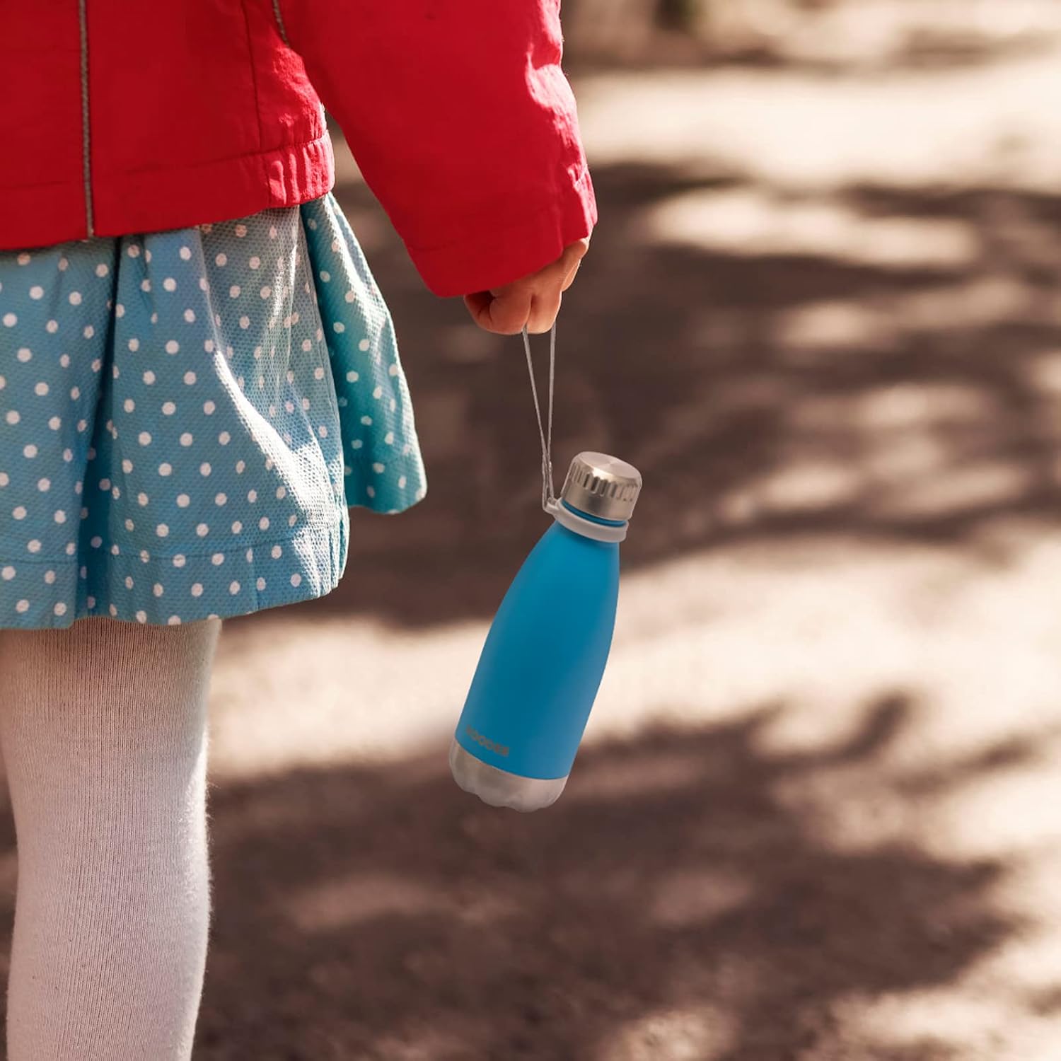 koodee Small Water Bottle 12 oz Stainless Steel Double Wall Vacuum Insulated Water Bottle BPA Free for Kids, Leak Proof (Sky Blue) - Image 7