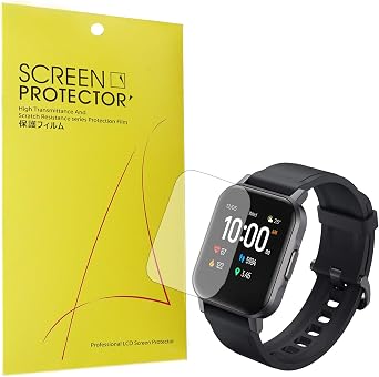 Compatible for AUKEY LS02 Screen Protector, [6 Pack] YOUkei Premium High Definition Ultra HD Film Compatible for AUKEY smartwatch 6 pack