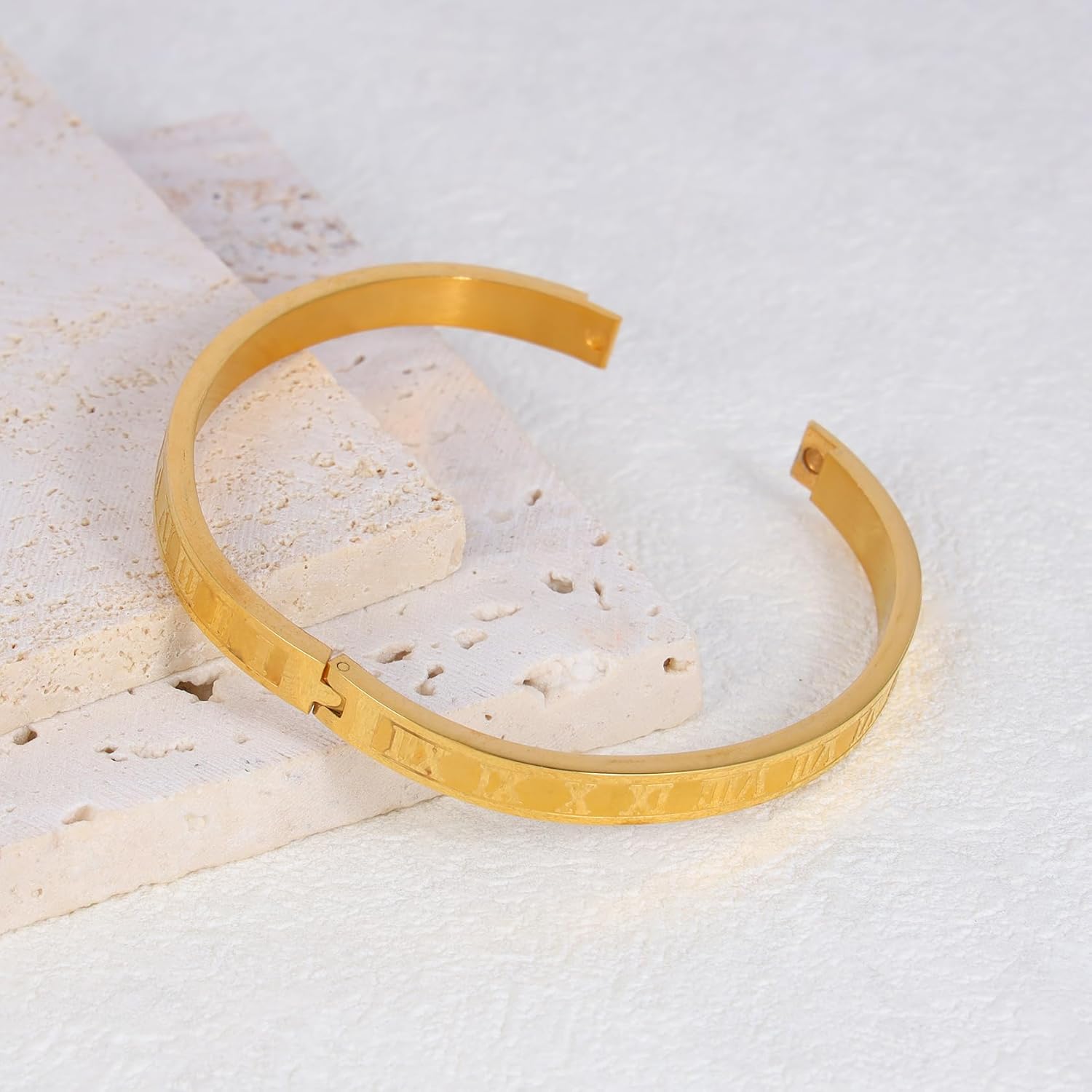 MILAKOO 4/6/8mm Numeral Bangle Stainless Steel Engraved Unisex Bracelet Inspirational Gifts for Her - Image 3