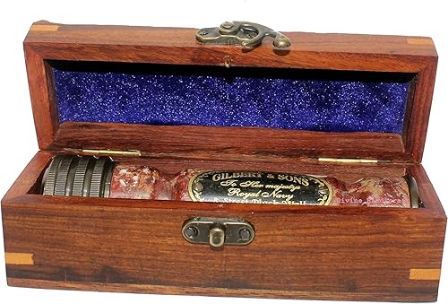 Miniatura 3 de Trabajo de pátina hecho a mano en caleidoscopio de latón con caja de madera - Acabado de pátina de aspecto vintage - Caleidoscopio - Espejo 3D vista