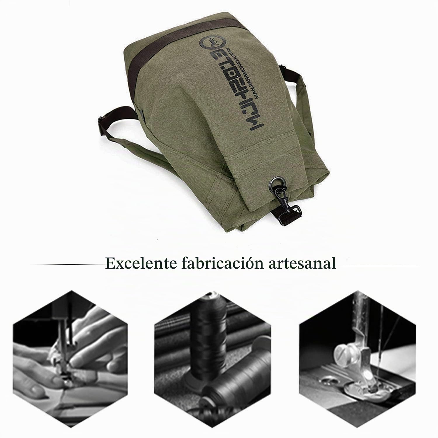 FANDARE Retro Mochilas Tipo Casual Lona Bolsas Escolares Bolso de la Universidad Daypacks para Hombre Mujer Adolescente Viaje Al Aire Libre Compras Excursionismo Senderismo Mochila a Diario Verde
