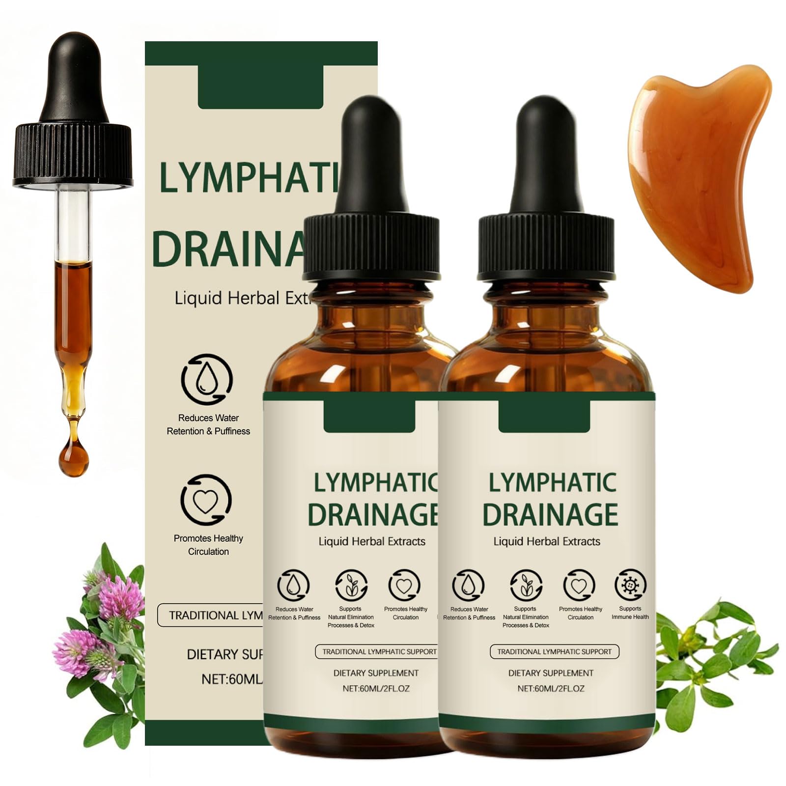Linfia Drenaggio Linfatico,Drenaggio Linfatico,Linfia Drenaggio Linfatico Gocce,Formula Erboristica Naturale,per Donne E Uomini Gocce di Benessere peril Drenante Linfatico (marrone-2pc, 2pc)