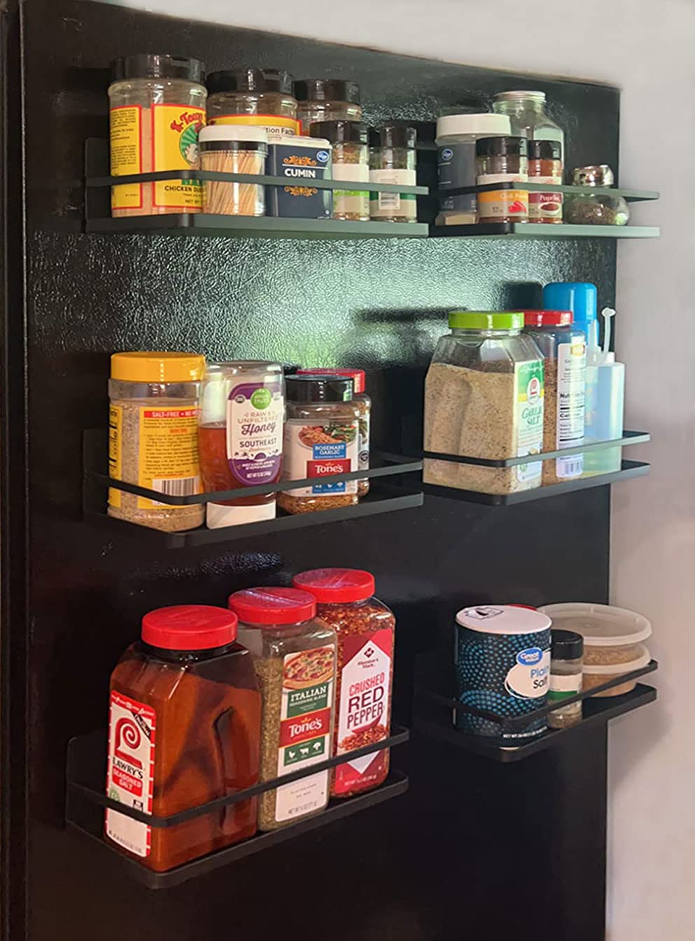 Magnetisches Gewürzregal Für Den Kühlschrank – Platzsparender Organizer Für Gläser, Flaschen & Gewürze (starker Magnet, Kein Bohren)