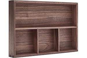 Black Walnut Wooden Organizer Tray: Elevate Your Desk and Drawer Organization