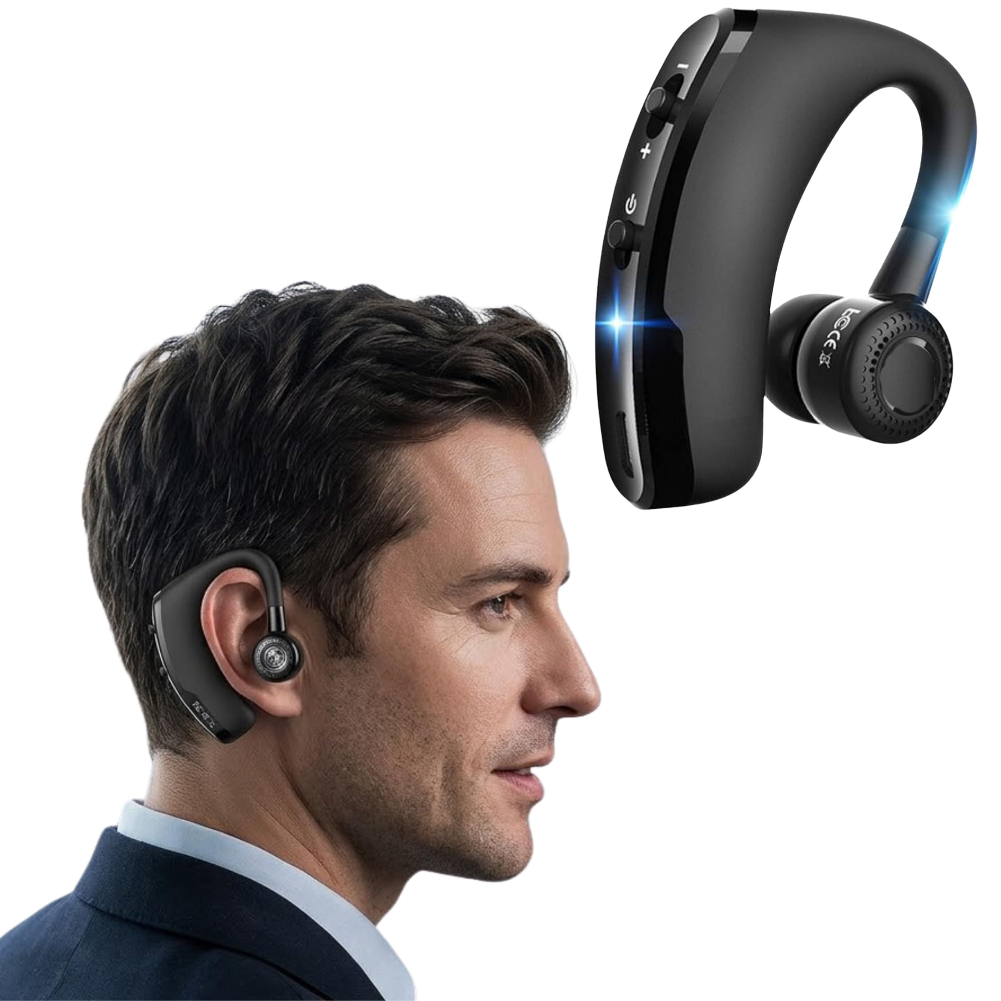 Drumstone (15 Years Warranty TM130 V9 Bluetooth Single Ear Headset, Wireless in-Ear Handsfree Earphone with HD Microphone, Noise Isolation, Lightweight Business Headset for Calls-image-28