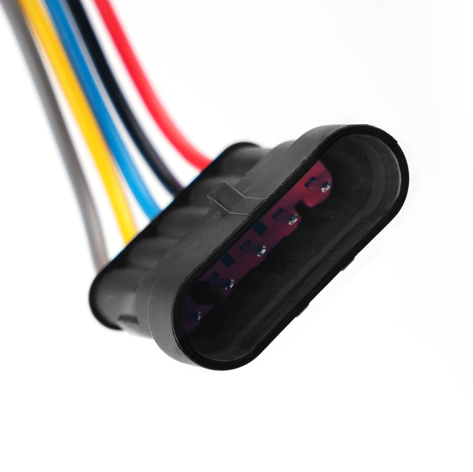 Kit 5 Connecteurs étanches 2 Broches Avec Fil AWG - Pour Voiture, Moto, Bateau - Faciles à Installer, étanches à L'eau